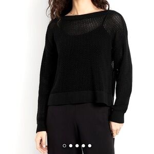 Women's Open Stitch Boat Neck Sweater Old Navy